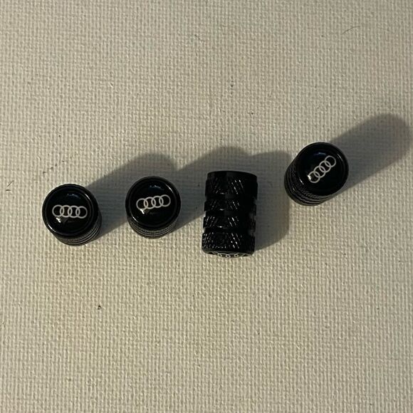 Audi valve Stem caps in Black set of 4 NWT - Picture 4 of 5